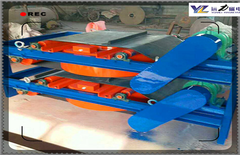 電磁自卸式除鐵器，800帶變壓控制電磁自卸式除鐵器_國家標(biāo)準(zhǔn)_800帶變壓控制電磁自卸式除鐵器配件_型號及工作視頻