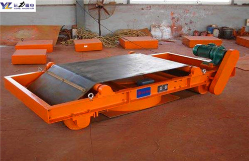 電磁自卸式除鐵器，電磁自卸式除鐵器用什么電機電流_電磁自卸式除鐵器用什么電機廠家配件_型號及工作視頻