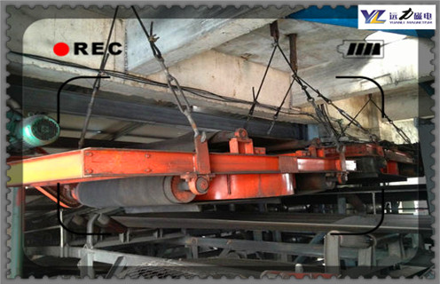 電磁自卸式除鐵器，電上海電磁自卸式除鐵器技術(shù)參數(shù)電流_電上海電磁自卸式除鐵器技術(shù)參數(shù)廠家配件_型號(hào)及工作視頻