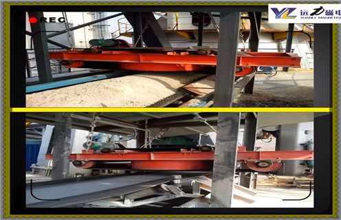 電磁自卸式除鐵器，甘肅電磁自卸式除鐵器設計_甘肅電磁自卸式除鐵器設計廠家配件_型號及工作視頻