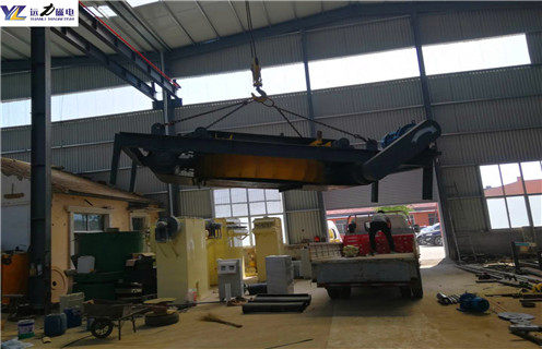 電磁自卸式除鐵器，臨朐電磁自卸式除鐵器公司片_臨朐電磁自卸式除鐵器公司片廠家配件_型號(hào)及工作視頻