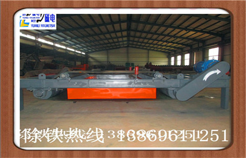自卸式電磁除鐵器，福建超強(qiáng)干式自卸式電磁除鐵器_福建超強(qiáng)干式自卸式電磁除鐵器廠家配件_型號(hào)及工作視頻