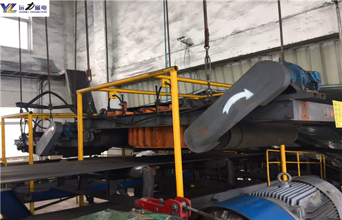 電磁自卸式除鐵器，陜西電磁自卸式除鐵器型號_陜西電磁自卸式除鐵器型號保養(yǎng)廠家配件_型號及工作視頻 